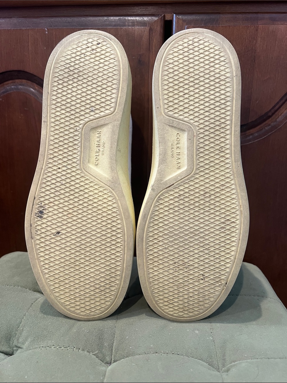 White Canvas Sneakers with Yellow Sole by Cole Haan - Picture 7 of 7